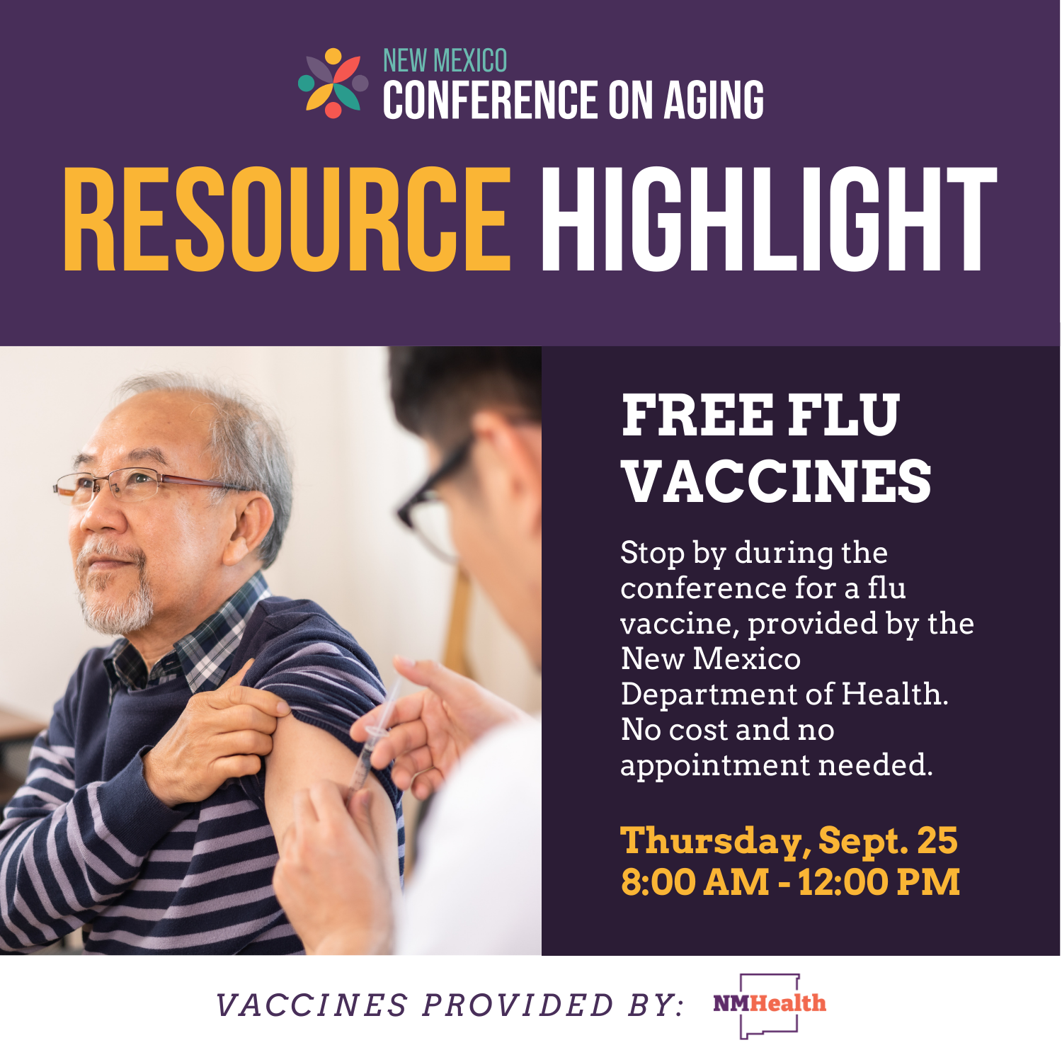 Free vaccine clinic at The Conference